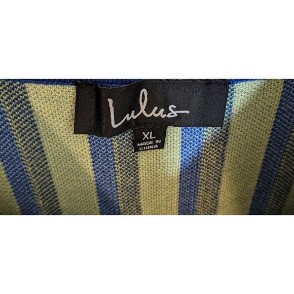 Lulus Nayeli Striped Bodycon Sweater Square Neck Stretch Dress Size XL - Picture 9 of 10
